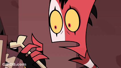 Cartoon Character Close Up With Big Eyes GIF