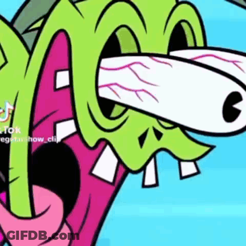Cartoon Character Close Up With Big Mouth GIF