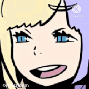Cartoon Character Close Up With Blue Eyes And Smile GIF
