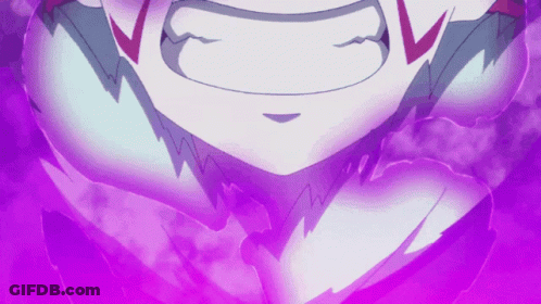 Cartoon Character Close Up With Purple Background GIF