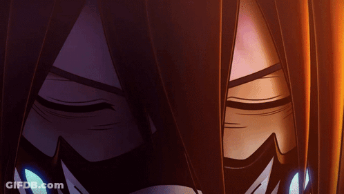 Cartoon Character Close Up With Red Eyes GIF