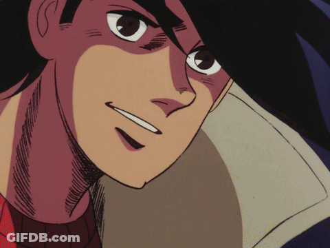 Cartoon Character Close Up With Slight Smile GIF