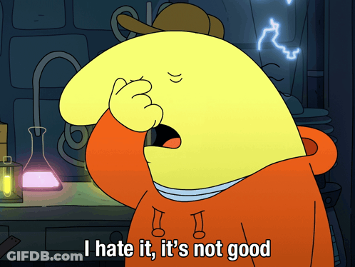 Cartoon Character Covering Face I Hate It GIF