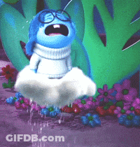 Cartoon Character Crying On Cloud GIF