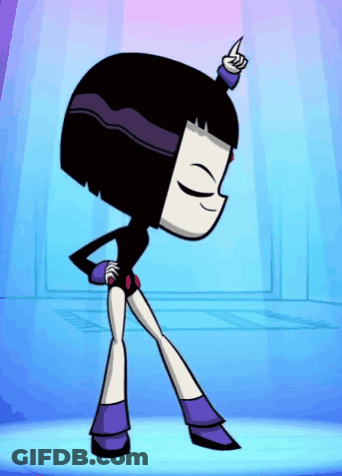 Cartoon Character Dancing And Pointing Up GIF