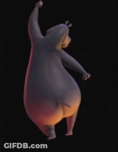 Cartoon Character Dancing In Darkness GIF