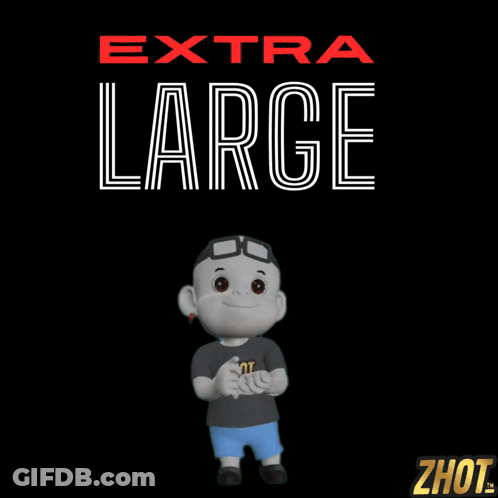 Cartoon Character Dancing In Front Of Extra Large Sign GIF
