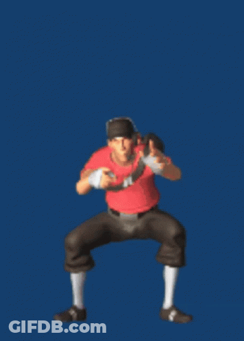 Cartoon Character Dancing In Red Shirt And Brown Pants GIF