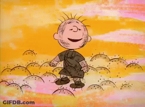 Cartoon Character Dancing In Yellow Field GIF