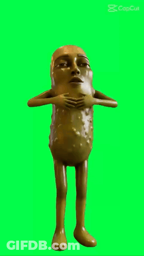 Cartoon Character Dancing On Green Screen GIF
