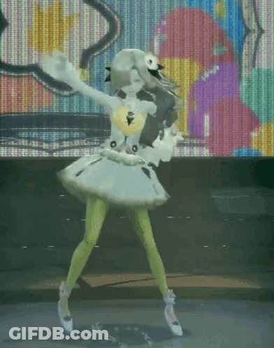 Cartoon Character Dancing On Stage GIF