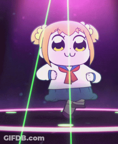 Cartoon Character Dancing On Stage With Green Light GIF
