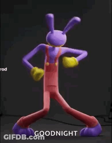 Cartoon Character Dancing Saying Goodnight GIF