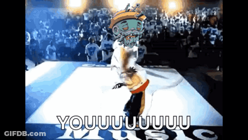 Cartoon Character Dancing Saying Youuu GIF