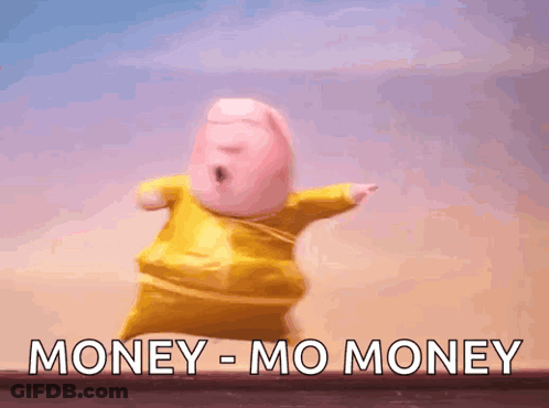 Cartoon Character Dancing With Money Mo Money GIF