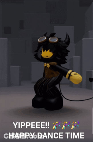 Cartoon Character Dancing Yippee Happy Dance Time GIF