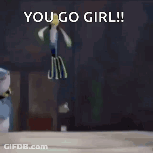 Cartoon Character Dancing You Go Girl GIF