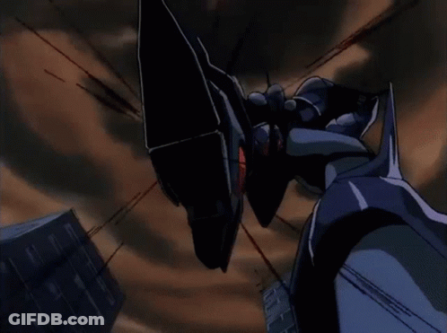 Cartoon Character Destroyed By Purple Object GIF