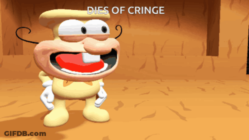 Cartoon Character Dies Of Cringe GIF