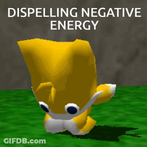 Cartoon Character Dispelling Negative Energy GIF