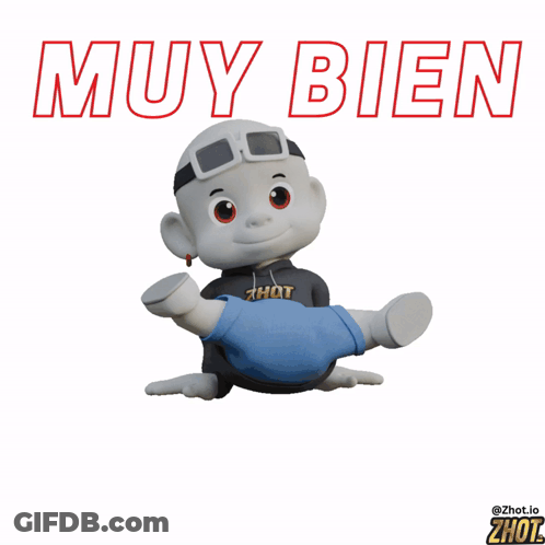 Cartoon Character Doing Handstand Muy Bien GIF