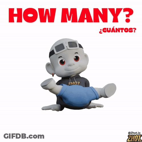 Cartoon Character Doing Handstand Saying How Many GIF