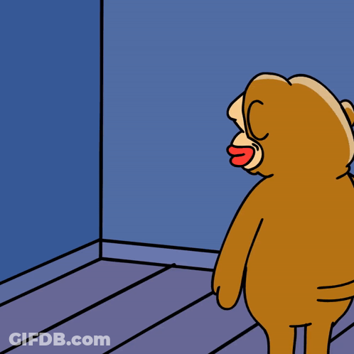 Cartoon Character Dressed As Monkey With Red Mouth GIF