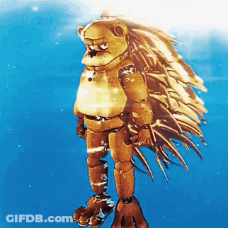 Cartoon Character Dressed As Porcupine GIF
