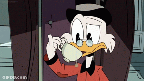 Cartoon Character Drinking From Cup King Cartoon GIF