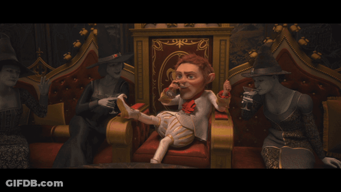 Cartoon Character Drinking From Glass GIF