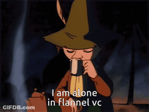 Cartoon Character Drinking I Am Alone In Flannel Vc GIF