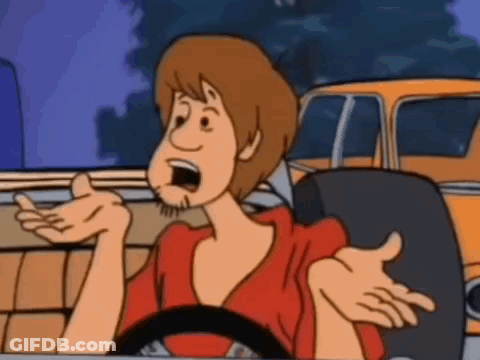 Cartoon Character Driving Car With Open Mouth GIF