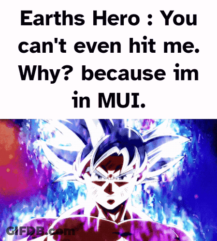 Cartoon Character Earth's Hero You Can't Hit Me MUI GIF