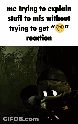 Cartoon Character Explaining Stuff To MFs Without Reaction GIF