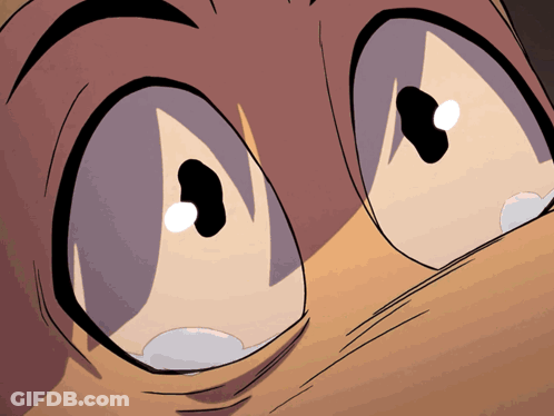 Cartoon Character Eyes Looking Up GIF