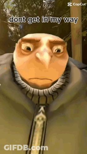 Cartoon Character Face Dont Get In My Way GIF