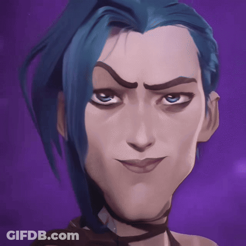 Cartoon Character Face On Purple Background GIF