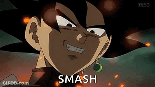 Cartoon Character Face Saying Smash GIF