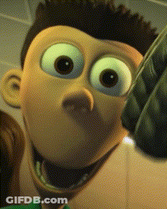 Cartoon Character Face With Big Eyes GIF