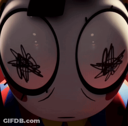 Cartoon Character Face With Drawing GIF