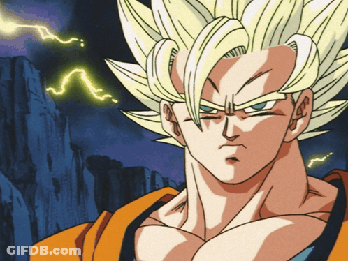 Cartoon Character Face With Lightning Bolt GIF