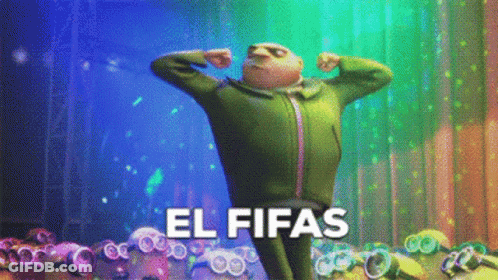 Cartoon Character Flexing Muscles El Fifas GIF