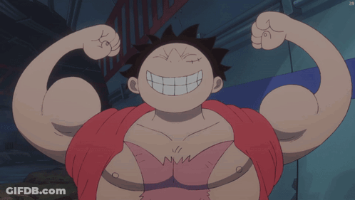Cartoon Character Flexing Muscles With Number 29 GIF