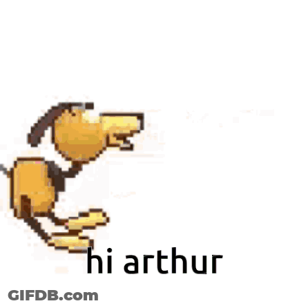 Cartoon Character Flying Hi Arthur GIF