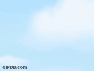 Cartoon Character Flying Red Airplane GIF