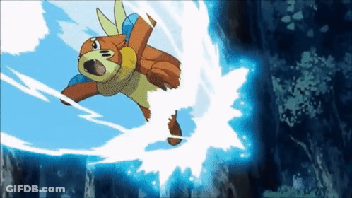 Cartoon Character Flying Through Air With Blue Background GIF