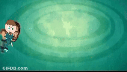 Cartoon Character Flying Through Air GIF