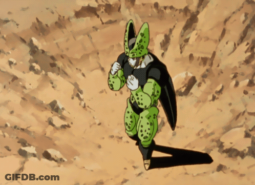 Cartoon Character Flying Through Desert GIF