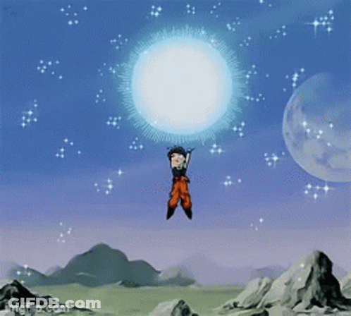 Cartoon Character Flying While Holding Ball GIF