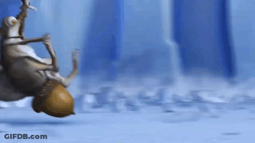 Cartoon Character Flying With Bag GIF